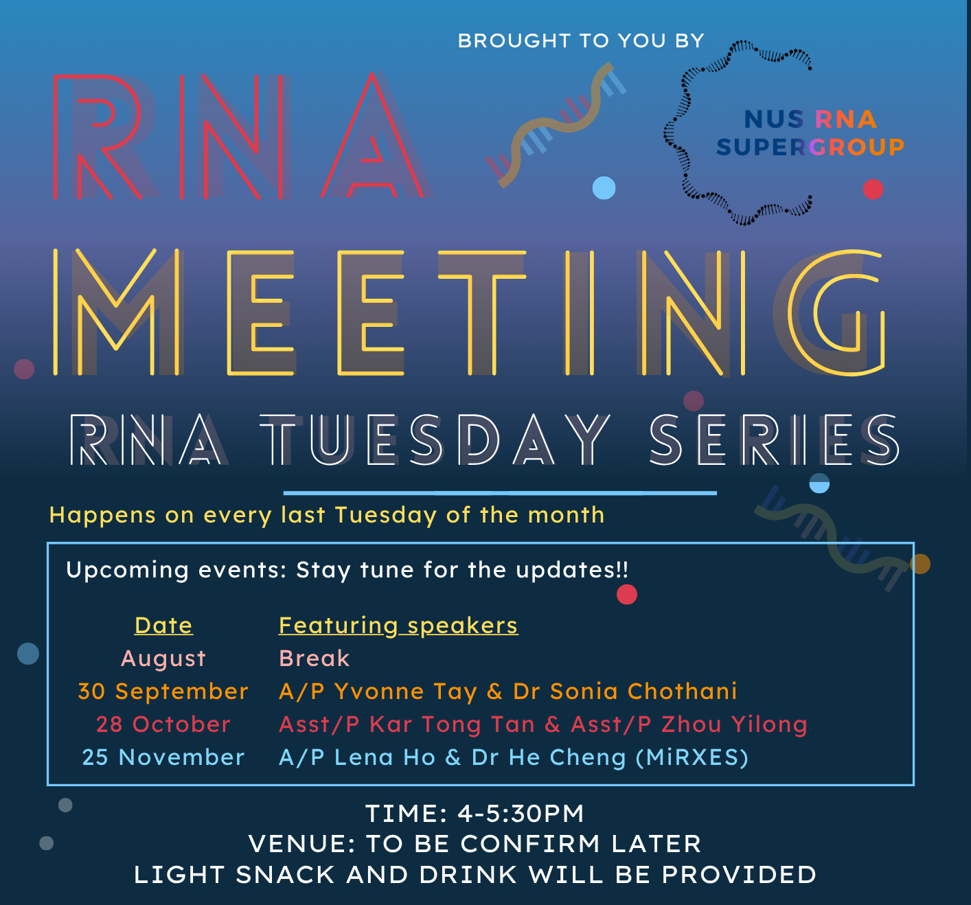 Meeting series (Aug - Nov 2025)