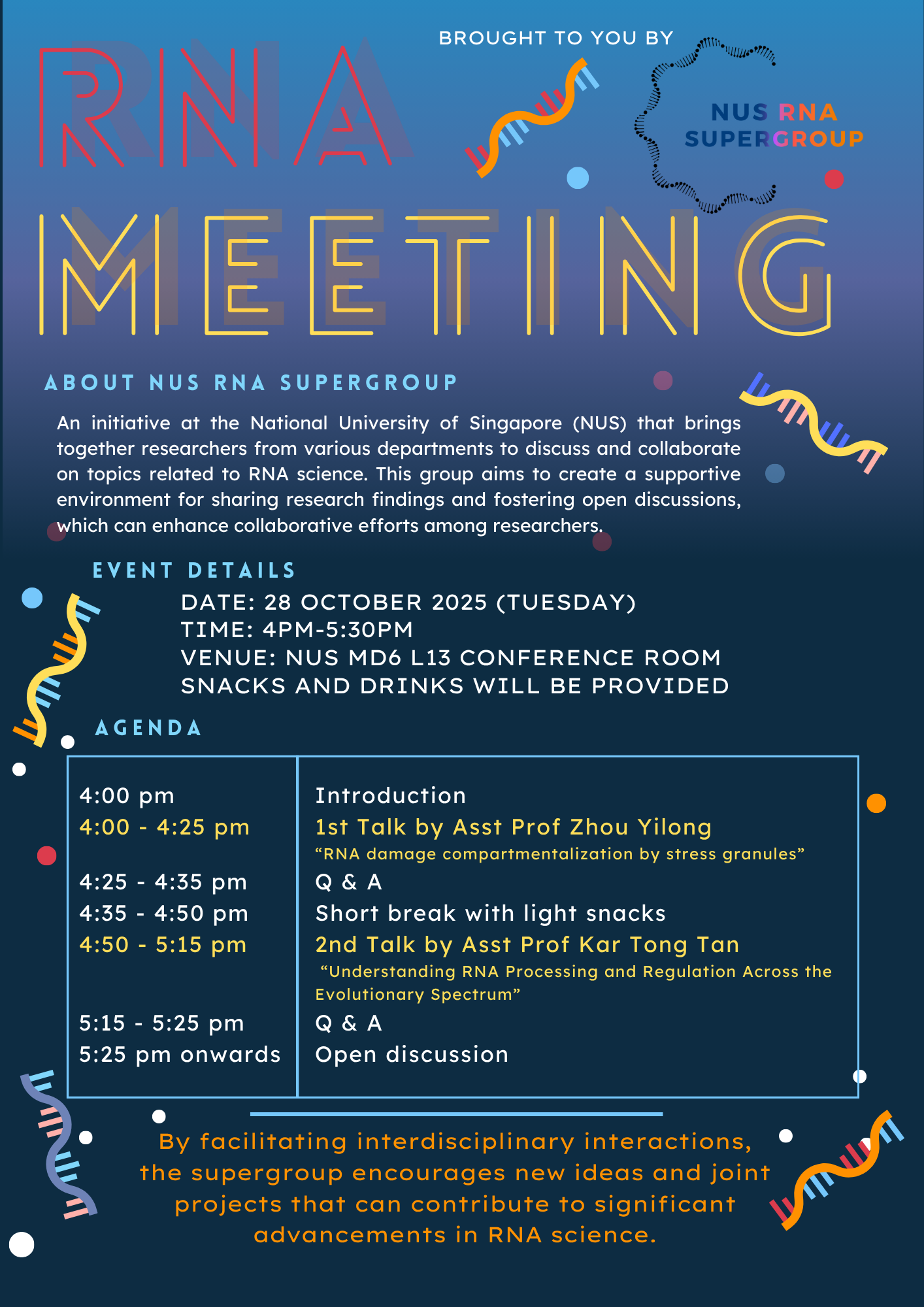 RNA meeting 28 October 2025 (Tuesday)