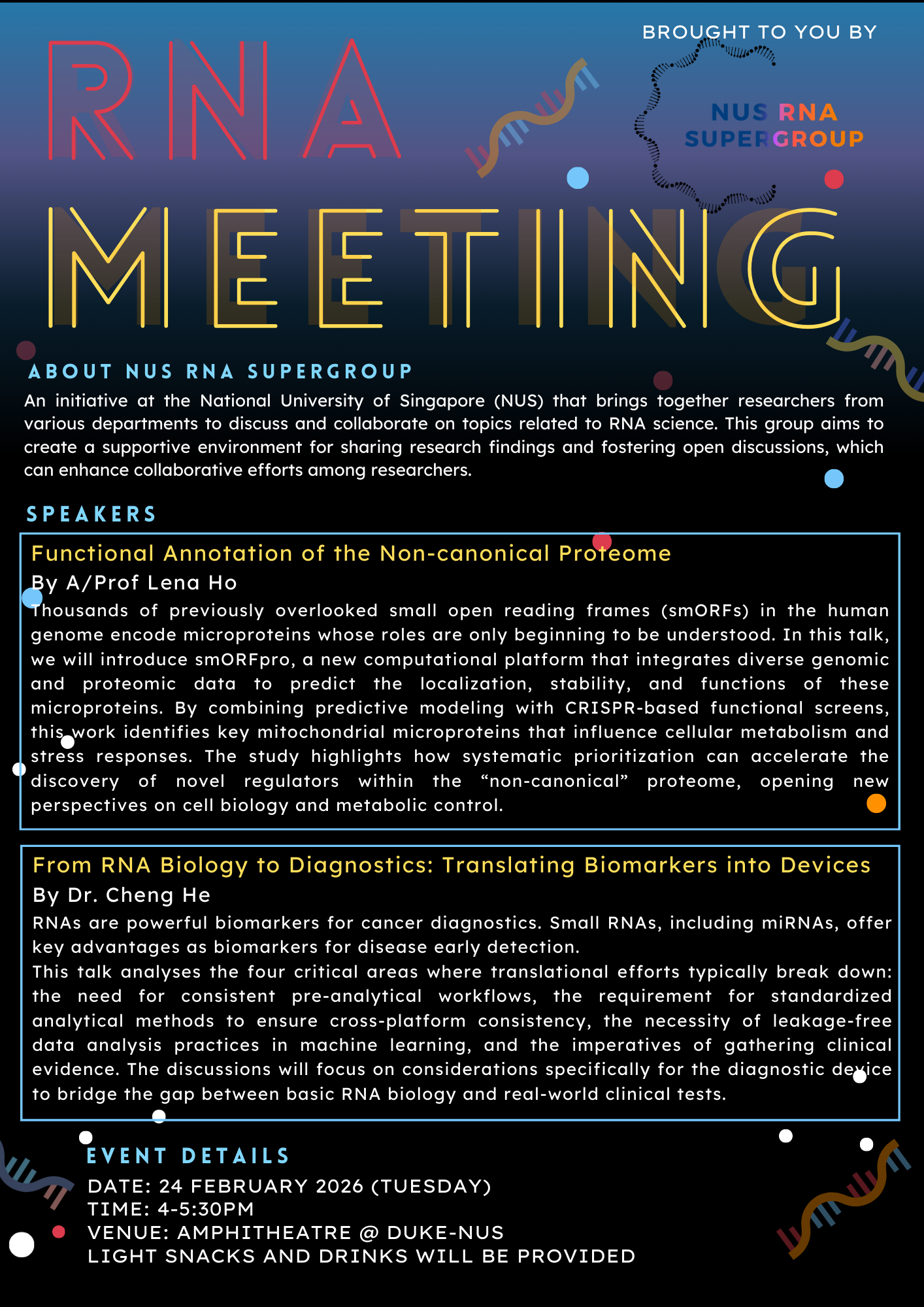 RNA meeting, 24 Feb 2026 (Tuesday)